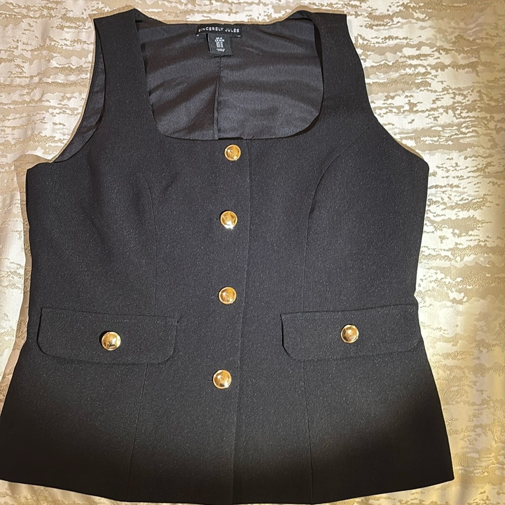 Sincerely Jules black vest elegant size M
